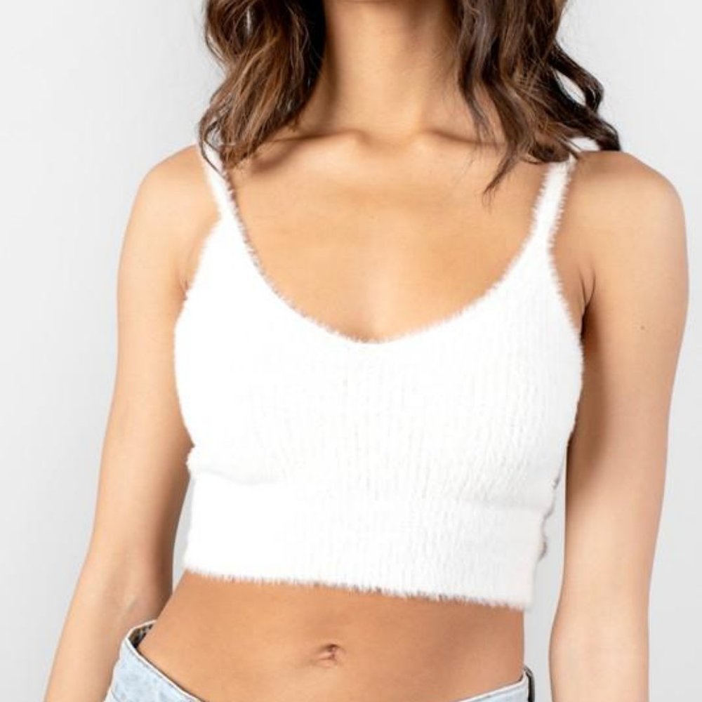 White Fuzzy Tank